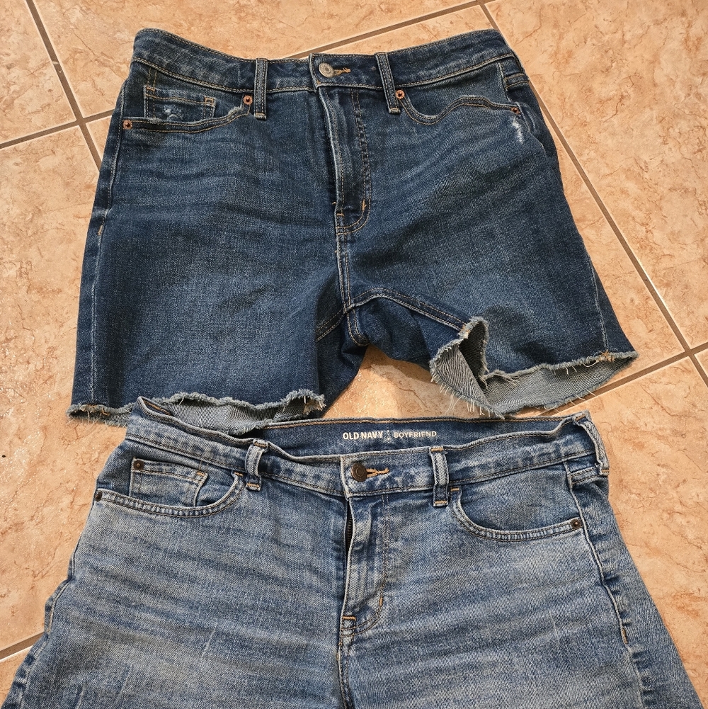 Old Navy Blue Denim Shorts Duo